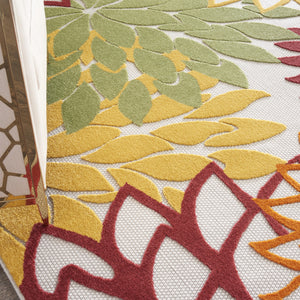 Homeroots 12' X 15' Red Floral Non Skid Indoor Outdoor Area Rug  Polypropylene 479284