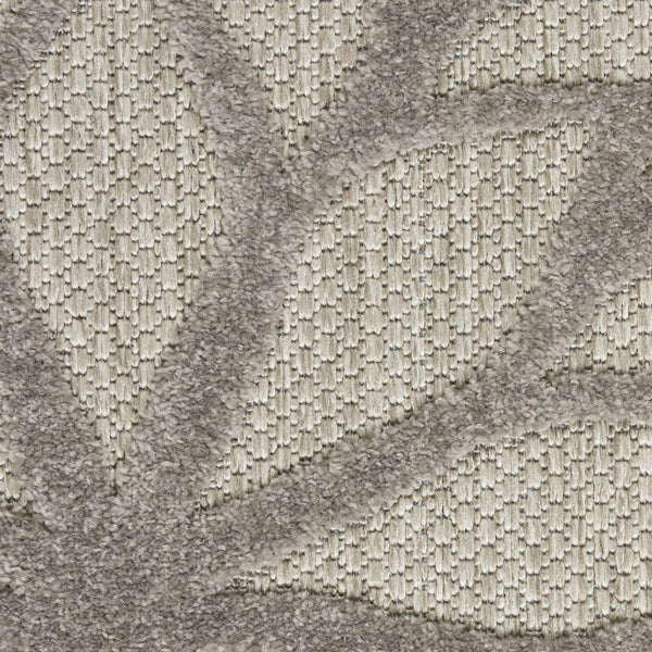 HomeRoots 10' Silver Grey Floral Area Rug – Non-Skid, Durable, Stylish for Indoor & Outdoor Spaces, Easy Care 479293