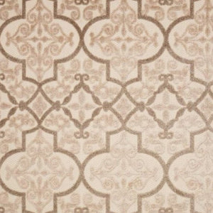 Homeroots 10' X 13' Cream Ikat Non Skid Indoor Outdoor Area Rug  Polypropylene 479302