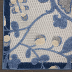 HomeRoots 6' Stylish Blue and Gray Area Rug - Durable Indoor/Outdoor Design for High-Traffic Spaces, 6' x 9' 479318