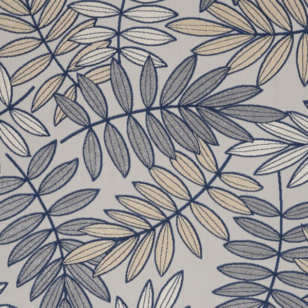 HomeRoots 10' Ivory and Blue Indoor/Outdoor Area Rug - Timeless Floral Design for High-Traffic Spaces 479354