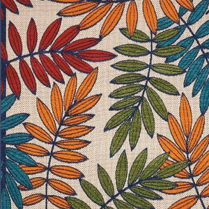 HomeRoots 10' Blue and Beige Elegant Indoor Outdoor Area Rug - Durable, Low Maintenance, Floral Design for Any Space 479356