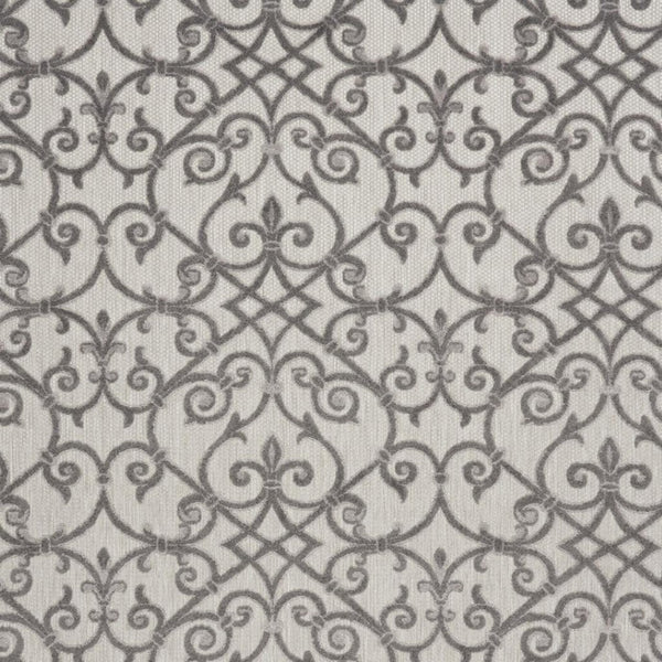 HomeRoots 10' Gray Indoor Outdoor Area Rug - Durable, Low-Maintenance, Stylish for Patios, Kitchens & More! 479365