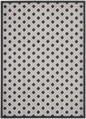 HomeRoots 10' Black and White Area Rug for Indoor and Outdoor Use – Durable, Stylish, and Easy to Clean! 479427