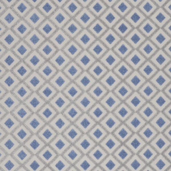 Homeroots 9' X 12' Blue And Grey Gingham Non Skid Indoor Outdoor Area Rug  Polypropylene 479434