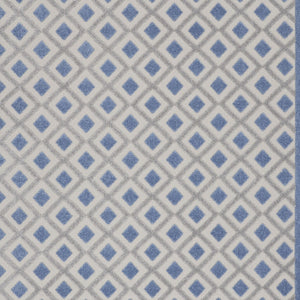 Homeroots 10' X 13' Blue And Grey Gingham Non Skid Indoor Outdoor Area Rug  Polypropylene 479435