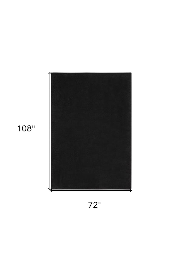 Homeroots 6' X 9' Black Stain Resistant Indoor Outdoor Area Rug  Polypropylene 479442