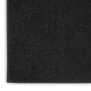 HomeRoots 6' X 9' Black Stain Resistant Area Rug - Durable, Easy-Care, Versatile for Indoor & Outdoor Spaces 479442