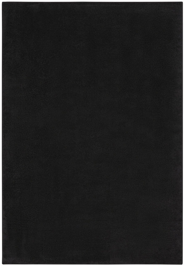 HomeRoots 6' X 9' Black Stain Resistant Area Rug - Durable, Easy-Care, Versatile for Indoor & Outdoor Spaces 479442
