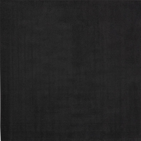 HomeRoots 7' Stylish Black Square Area Rug for Indoor & Outdoor Use - Durable, Fade-Resistant & Easy Care 479443