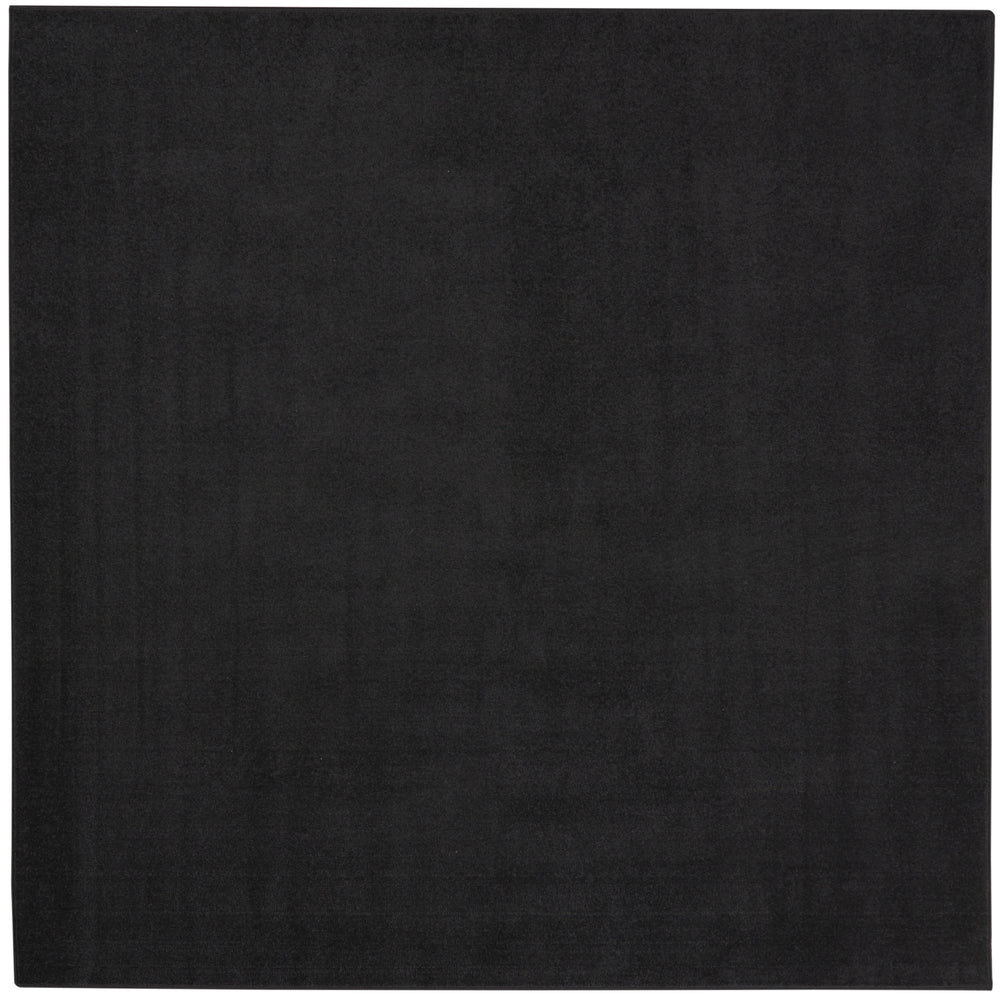 Homeroots 7' X 7' Black Square Non Skid Indoor Outdoor Area Rug  Polypropylene 479443
