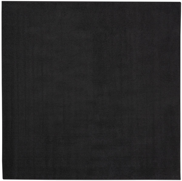 Homeroots 7' X 7' Black Square Non Skid Indoor Outdoor Area Rug  Polypropylene 479443