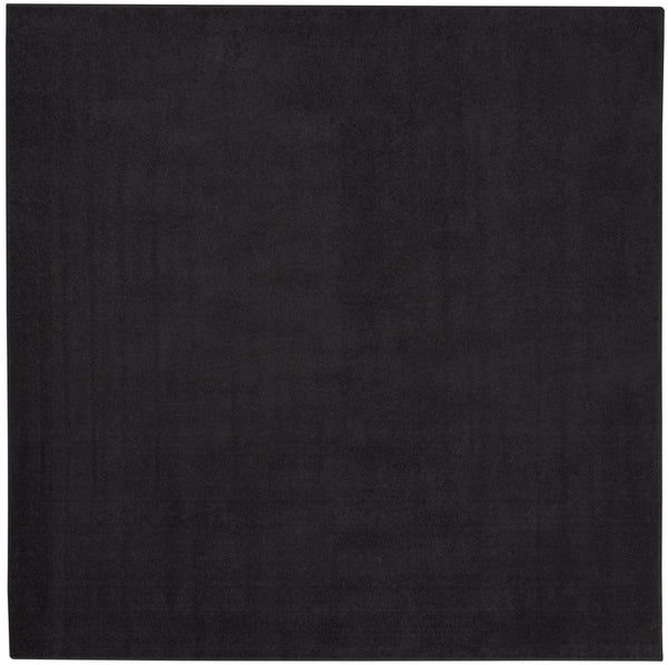 HomeRoots 7' Stylish Black Square Area Rug for Indoor & Outdoor Use - Durable, Fade-Resistant & Easy Care 479443