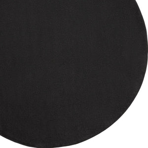 HomeRoots 8' Round Black Area Rug – Stylish, Durable Indoor/Outdoor Mat for High-Traffic Areas & Easy Care 479445
