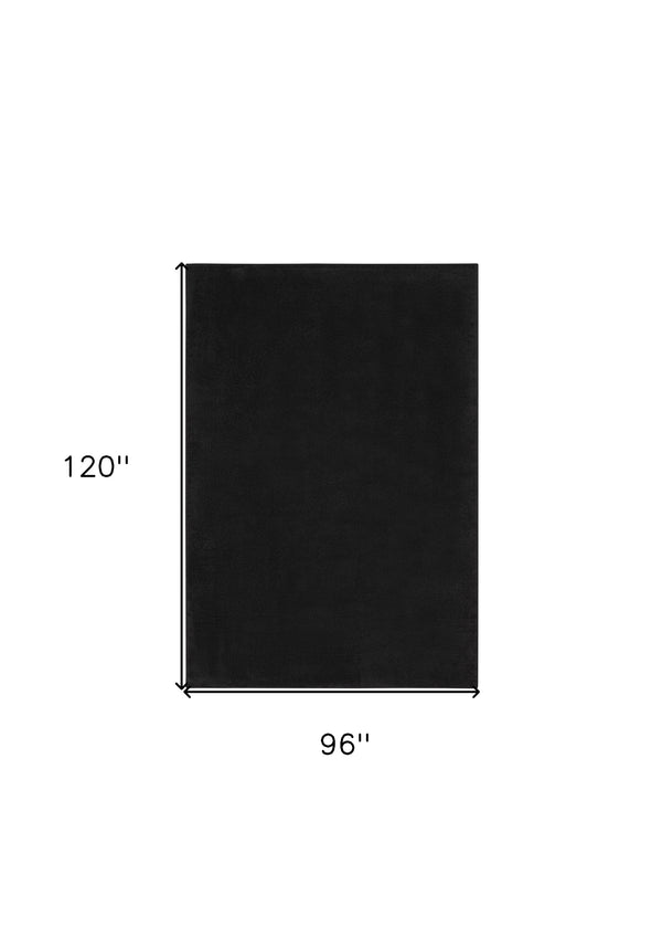 Homeroots 8' X 10' Black Stain Resistant Indoor Outdoor Area Rug  Polypropylene 479446