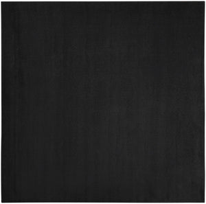 HomeRoots 9' Black Square Area Rug - Durable Indoor/Outdoor Design, Pet-Friendly, Easy-Care & Modern Style 479447