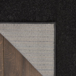 HomeRoots 9' X 12' Black Stain Resistant Area Rug - Chic Indoor/Outdoor Design, Durable & Easy to Clean! 479448