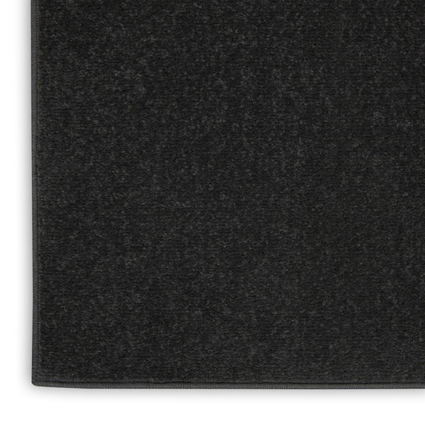 HomeRoots 9' X 12' Black Stain Resistant Area Rug - Chic Indoor/Outdoor Design, Durable & Easy to Clean! 479448