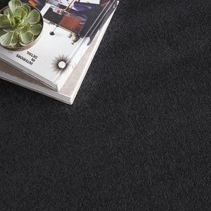HomeRoots 9' X 12' Black Stain Resistant Area Rug - Chic Indoor/Outdoor Design, Durable & Easy to Clean! 479448