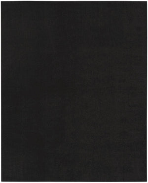 HomeRoots 9' X 12' Black Stain Resistant Area Rug - Chic Indoor/Outdoor Design, Durable & Easy to Clean! 479448