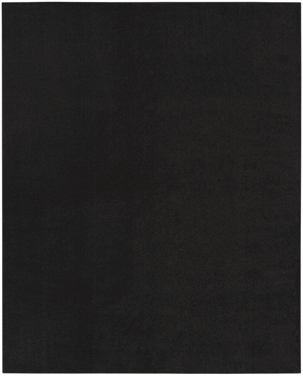 HomeRoots 9' X 12' Black Stain Resistant Area Rug - Chic Indoor/Outdoor Design, Durable & Easy to Clean! 479448