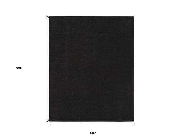 Homeroots 9' X 12' Black Stain Resistant Indoor Outdoor Area Rug  Polypropylene 479448
