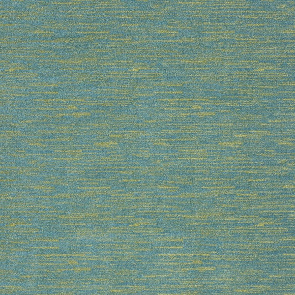 HomeRoots 10' Colorful Blue and Green Indoor/Outdoor Area Rug - Durable, Low-Pile, Easy-Care, Versatile Design 479449