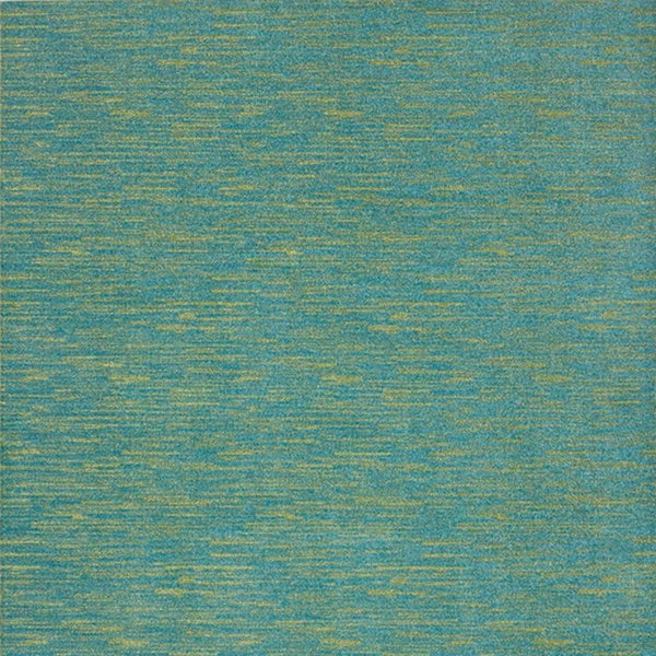 Homeroots 10' X 14' Blue And Green Striped Non Skid Indoor Outdoor Area Rug  Polypropylene 479449
