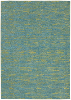 Homeroots 6' X 9' Blue And Green Striped Non Skid Indoor Outdoor Area Rug  Polypropylene 479455