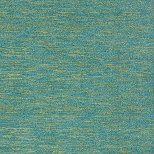 HomeRoots 7' Vibrant Blue and Green Indoor/Outdoor Area Rug - Durable, Soft, Weather-Resistant, Multi-Purpose! 479457