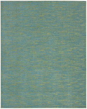 HomeRoots 7' Vibrant Blue and Green Indoor/Outdoor Area Rug - Durable, Soft, Weather-Resistant, Multi-Purpose! 479457