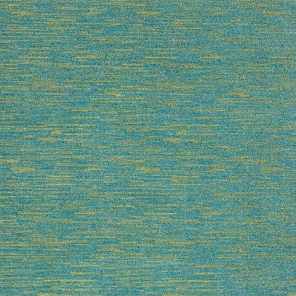 HomeRoots 8' X 10' Blue and Green Weather-Resistant Area Rug for Indoor and Outdoor Spaces, Easy Care & Durable 479459
