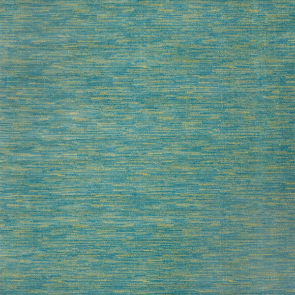 Homeroots 9' X 9' Blue And Green Square Striped Non Skid Indoor Outdoor Area Rug  Polypropylene 479460