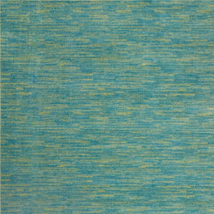 Homeroots 9' X 9' Blue And Green Square Striped Non Skid Indoor Outdoor Area Rug  Polypropylene 479460