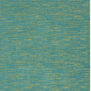 Homeroots 9' X 12' Blue And Green Striped Non Skid Indoor Outdoor Area Rug  Polypropylene 479461