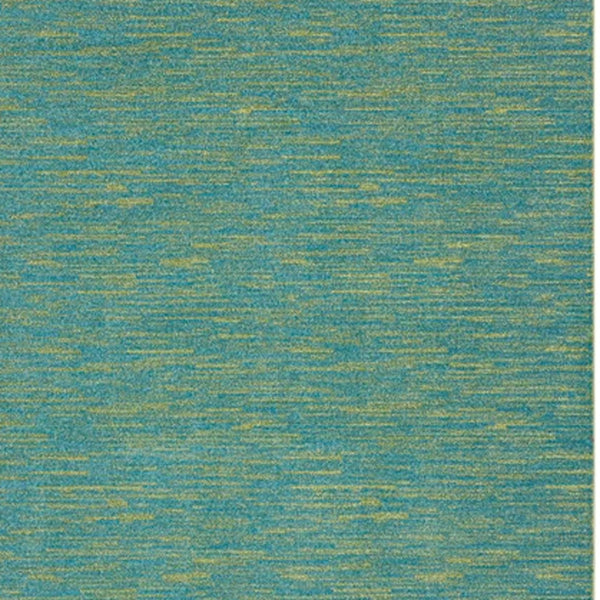 Homeroots 9' X 12' Blue And Green Striped Non Skid Indoor Outdoor Area Rug  Polypropylene 479461
