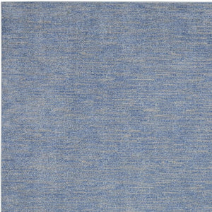 HomeRoots 10' Indoor Outdoor Area Rug - Blue & Gray Low-Pile Design for Patios, Kitchens & High-Traffic Spaces 479462