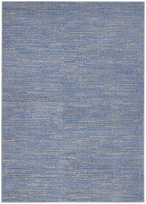 Homeroots 5' X 7' Blue And Grey Striped Non Skid Indoor Outdoor Area Rug  Polypropylene 479467