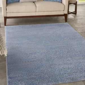 Homeroots 6' X 9' Blue And Grey Striped Non Skid Indoor Outdoor Area Rug  Polypropylene 479468