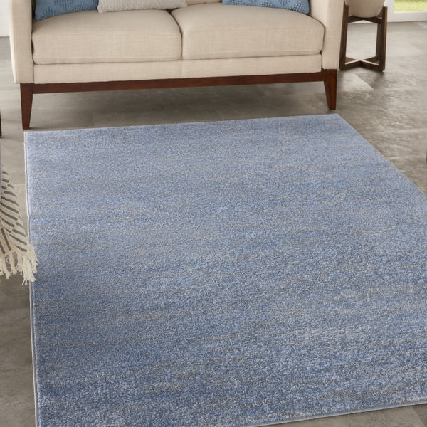Homeroots 6' X 9' Blue And Grey Striped Non Skid Indoor Outdoor Area Rug  Polypropylene 479468