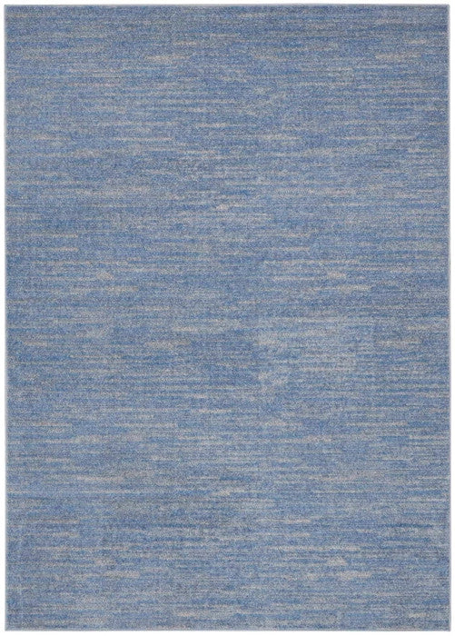Homeroots 6' X 9' Blue And Grey Striped Non Skid Indoor Outdoor Area Rug  Polypropylene 479468