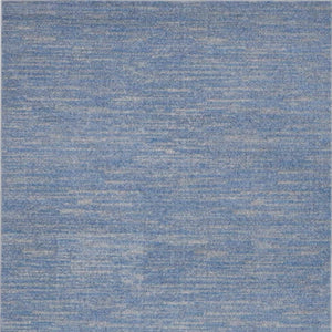 Homeroots 6' X 9' Blue And Grey Striped Non Skid Indoor Outdoor Area Rug  Polypropylene 479468