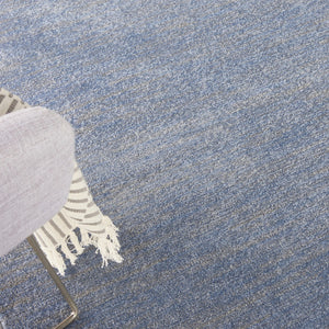 HomeRoots 6' Indoor Outdoor Area Rug in Blue and Gray - Stylish, Durable, Pet-Friendly, Easy to Maintain! 479468