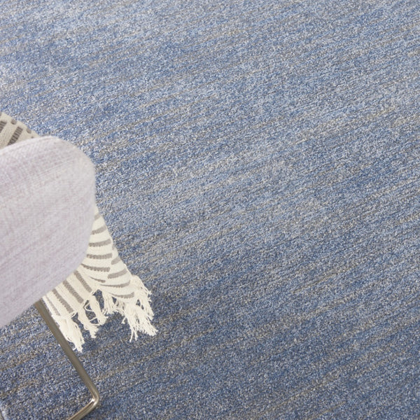 HomeRoots 6' Indoor Outdoor Area Rug in Blue and Gray - Stylish, Durable, Pet-Friendly, Easy to Maintain! 479468