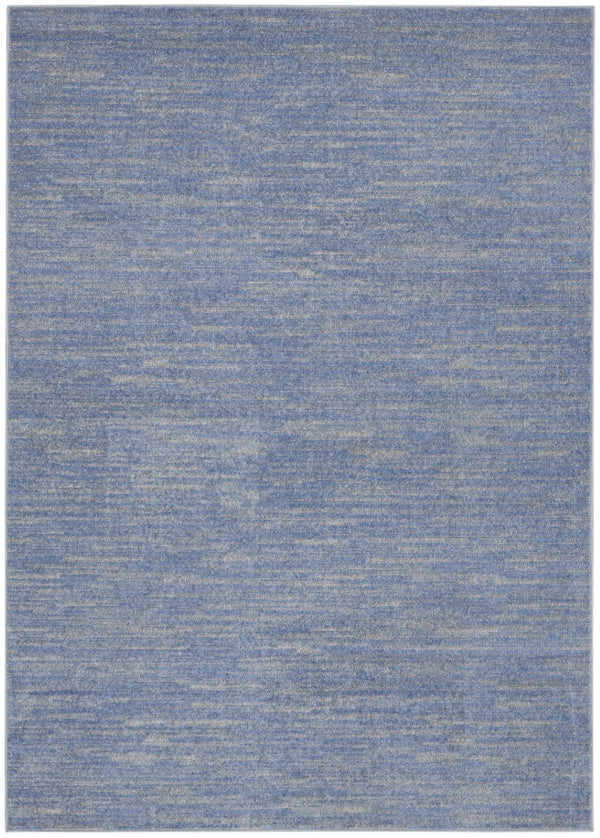HomeRoots 6' Indoor Outdoor Area Rug in Blue and Gray - Stylish, Durable, Pet-Friendly, Easy to Maintain! 479468