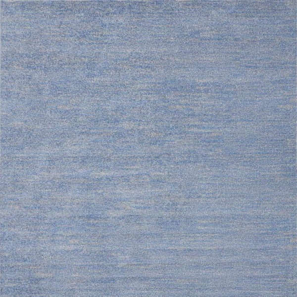 Homeroots 7' X 7' Blue And Grey Square Striped Non Skid Indoor Outdoor Area Rug  Polypropylene 479469