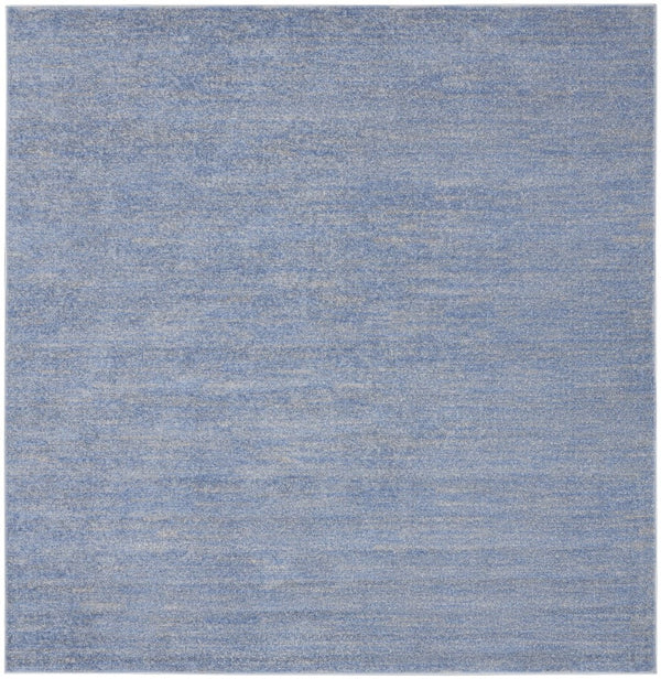 HomeRoots 7' Blue and Gray Contemporary Area Rug - Stylish Indoor/Outdoor Design for High-Traffic Spaces 479469