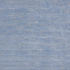 Homeroots 7' X 7' Blue And Grey Square Striped Non Skid Indoor Outdoor Area Rug  Polypropylene 479469