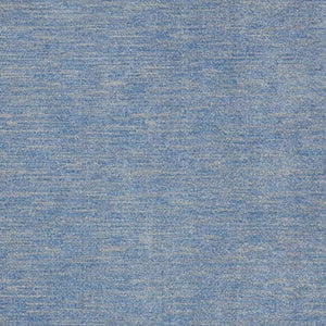 HomeRoots 7' Blue and Gray Striped Indoor Outdoor Area Rug - Durable, Low-Pile Design for Versatile Spaces 479470