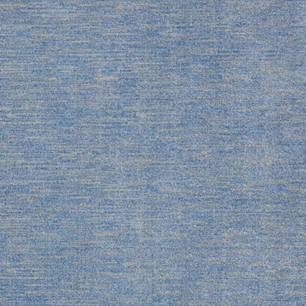 HomeRoots 7' Blue and Gray Striped Indoor Outdoor Area Rug - Durable, Low-Pile Design for Versatile Spaces 479470